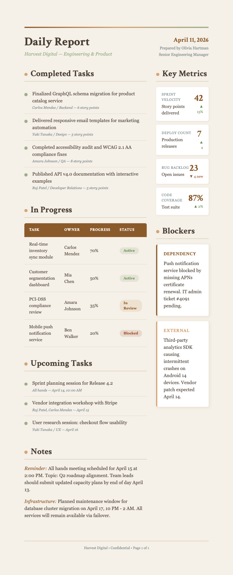 Earth tone natural daily report